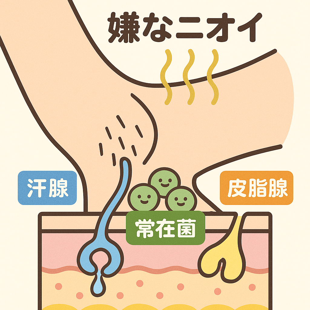 ワキガの基本的なメカニズムと原因